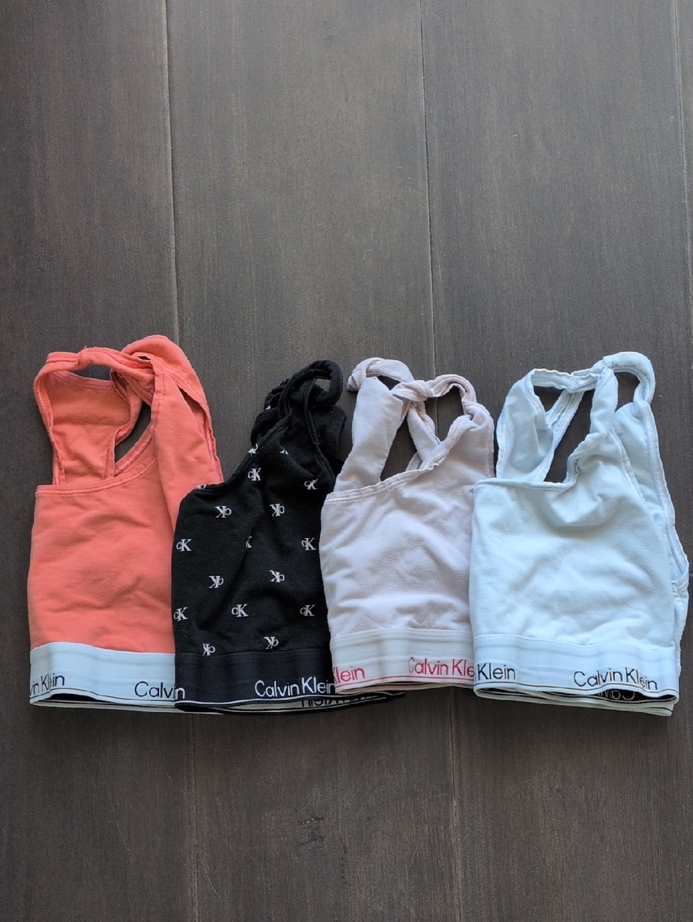 Calvin Klein CK One Bralettes - Coral, Black, Blush, White